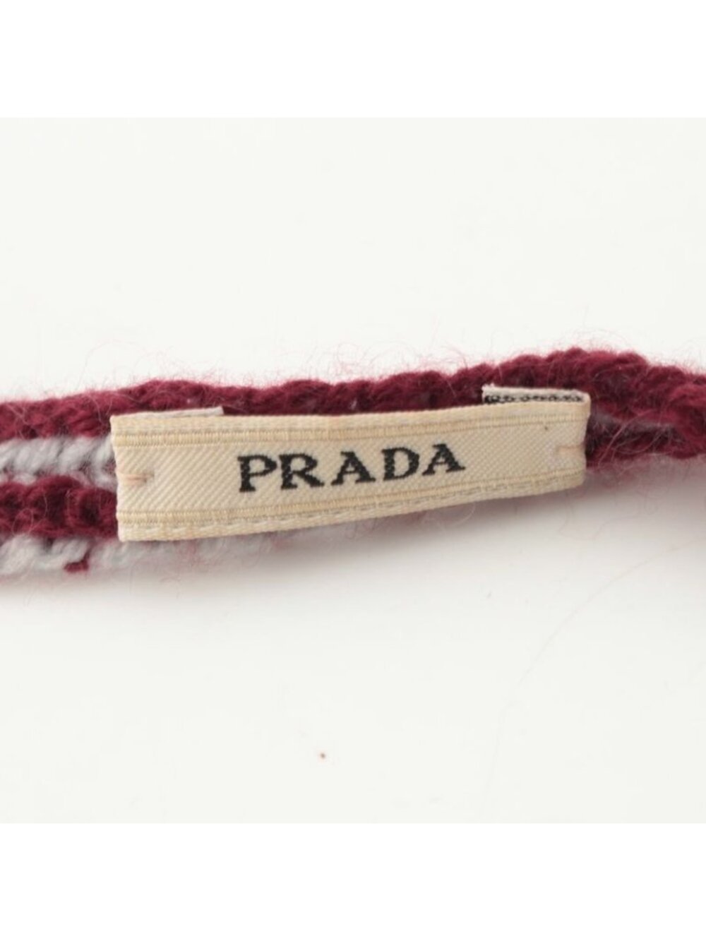 Prada Archive Knitted Crochet Necklace Black Red - Picture 10 of 10